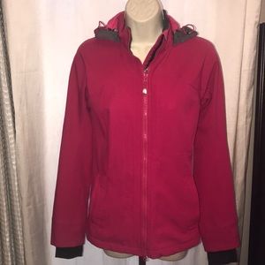 Lululemon Pink WindBreaker With Hoody Jacket Sz 4